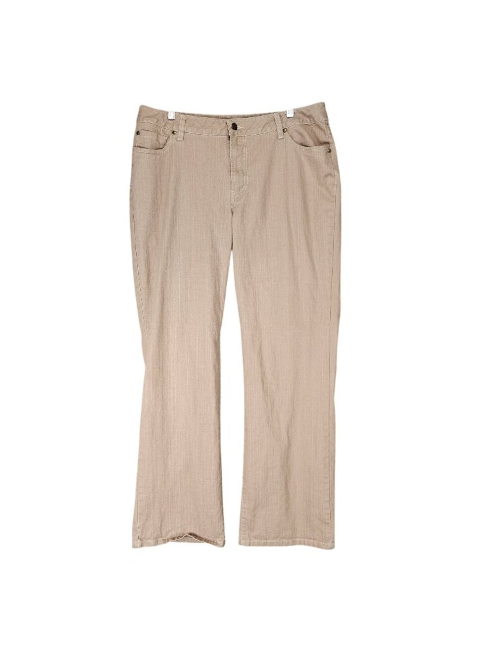 Amber Sun Jeans Womens 16 Brown Stretch Mid Rise Straight Leg
